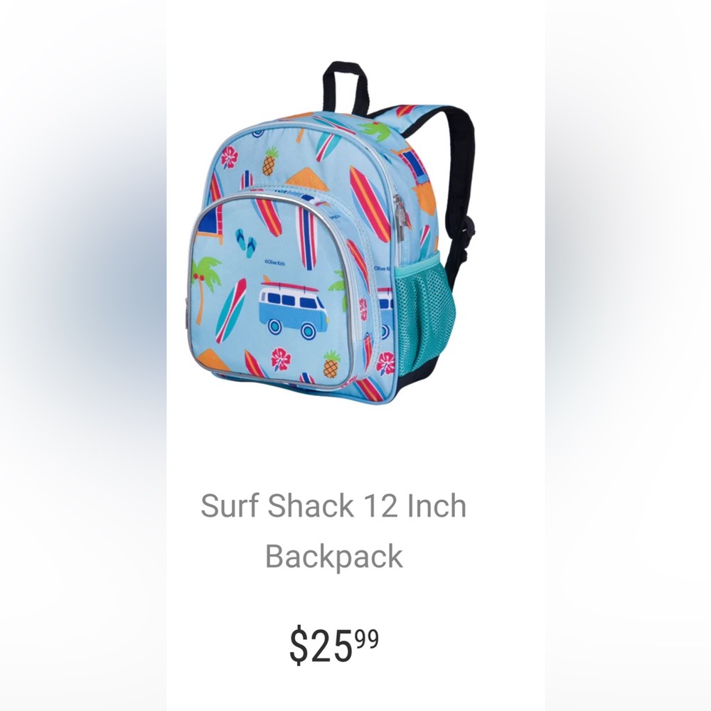 Wildkin Preschool Surf Shack Backpack 12 inch